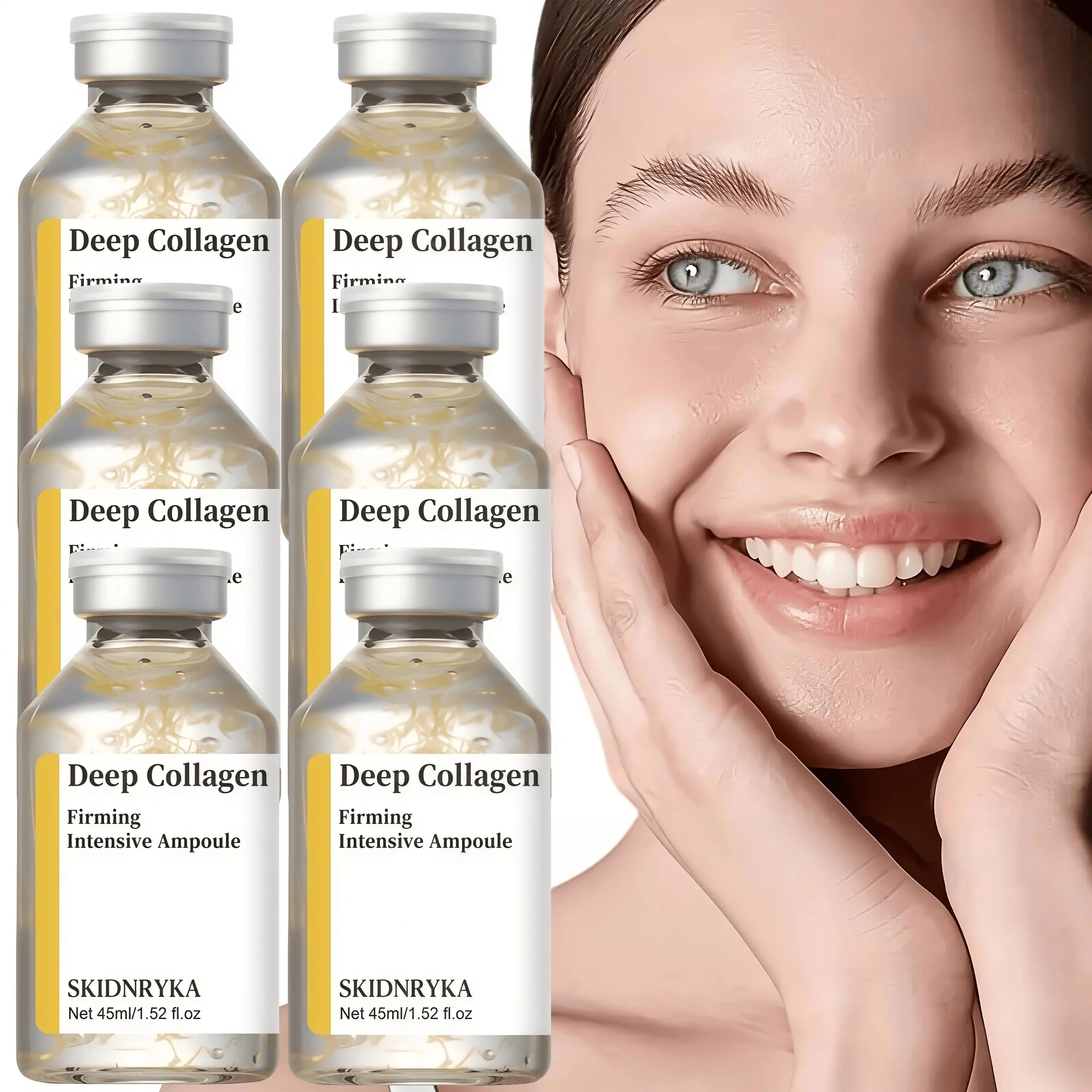 SKIDNRYKA 45ml Collagen Facial Essence with Collagen & Niacinamide, Gentle Nourishing Formula for All Skin Types, Daily Use Skincare, Ideal Holiday Gift Option, Multiple Packs Available, Moisturizer, All Types