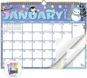 2026 Calendar, Wall Calendar 2026-2027, 18 Month Calendar January 2026 - June 2027, 14.8" X 11.5", Calendar with Twin-Wire Binding, Hanging Hook and Julian Dates (Seasonal Designs)