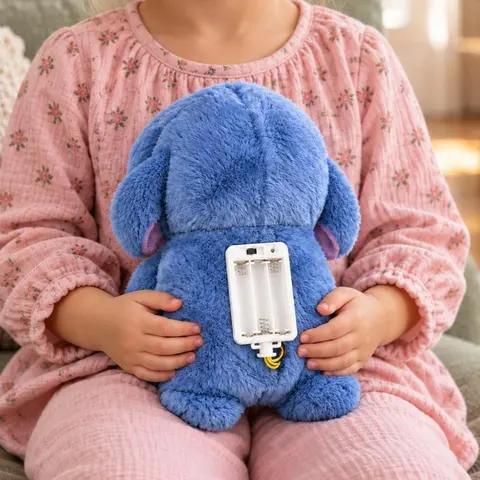 Musical Light Up Electronic Pet Teddy Bear Plush Doll - No Remote, Gentle Sleep Light, Realistic Breathing Action Sensory Toy for 0-3 Years, Anxiety Reduction Aid
