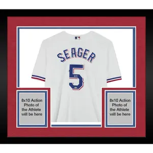 Framed Corey Seager Texas Rangers Autographed White Nike Replica Jersey - Fanatics Authentic Certified - MLB Memorabilia