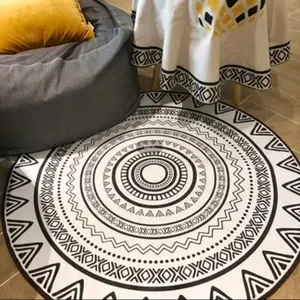 Office Chair Mat Round Carpet 2D Floor Mat Rug for living room bedroom