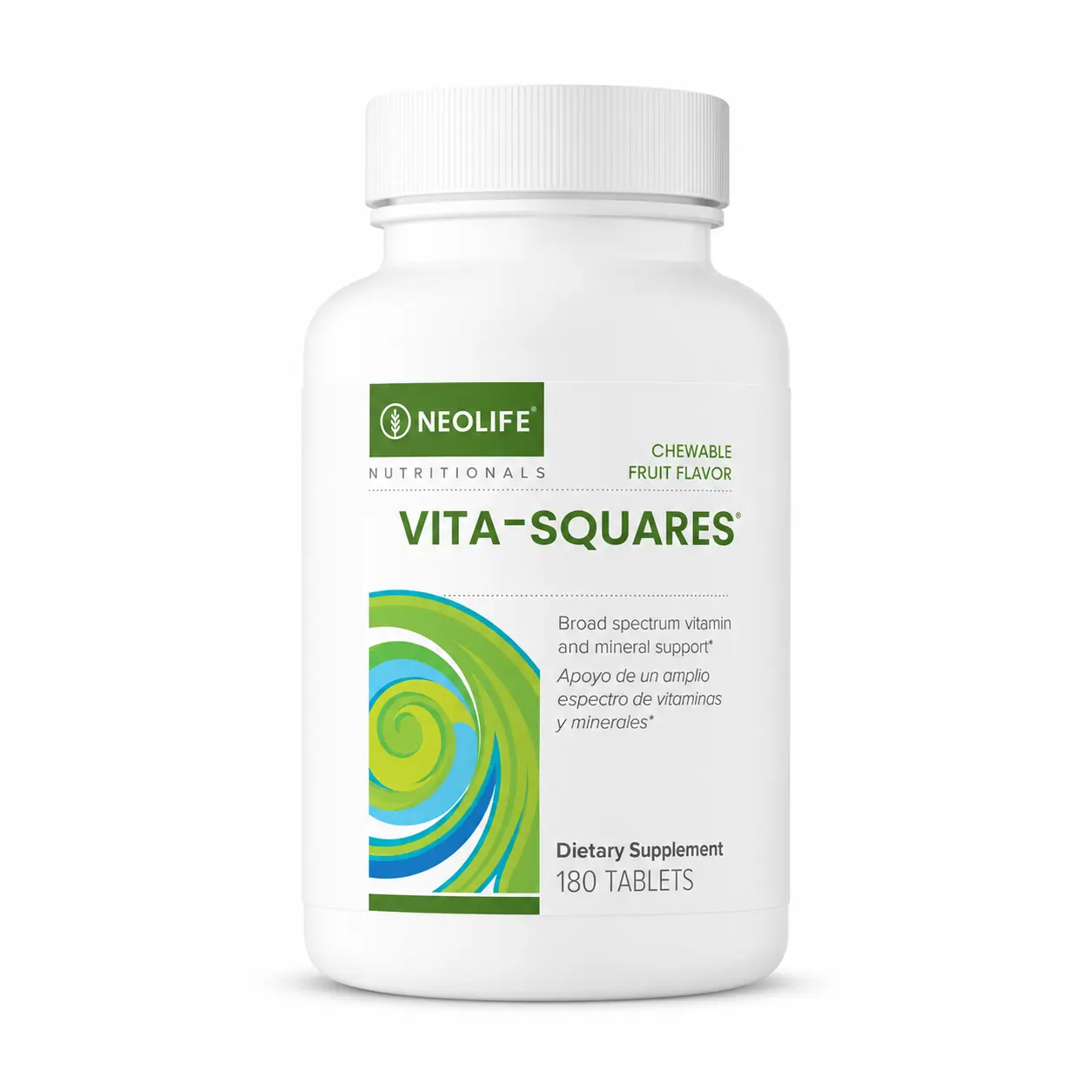 NeoLife Vita-Squares Kids Chewable Multivitamin Tablets, Berry-Citrus Flavor, 100 Count