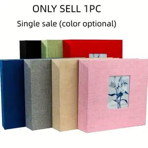 200 Slots Photo Album Decor Made of 6-Inch Linen Fabric, Durable Storage Solution for Photos & Memories, Perfect Gift Idea for Family Albums