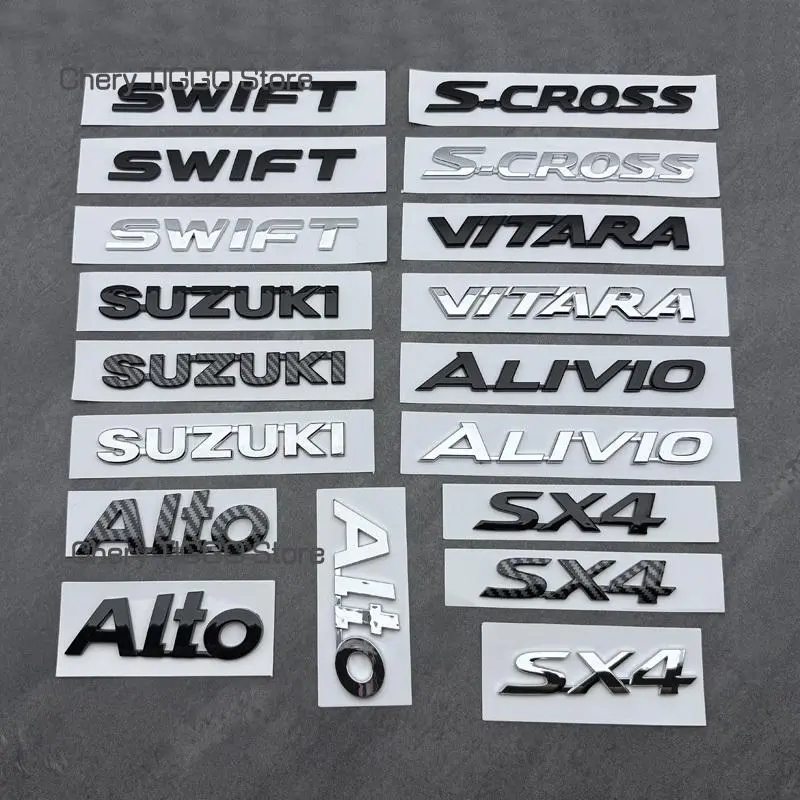 ABS 3D Trunk Badge Sticker For SUZUKI SWIFT ALTO S CROSS VITARA ALIVIO SX4 Emblem Letters Car Trunk Badge Accessories