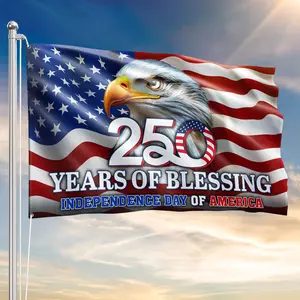 250 Years of Blessing Flag, Eagle Independence Day of America US Flag