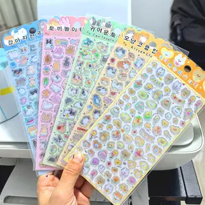 Cute 3D Crystal Drop Stickers, Waterproof Decals for Phone Notebook Diary Switch DIY Decoration, Adult Water Bottle Cup Stickers