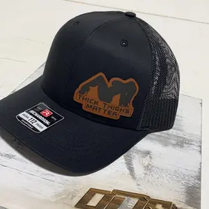 Thick thighs matter leather patch hat
