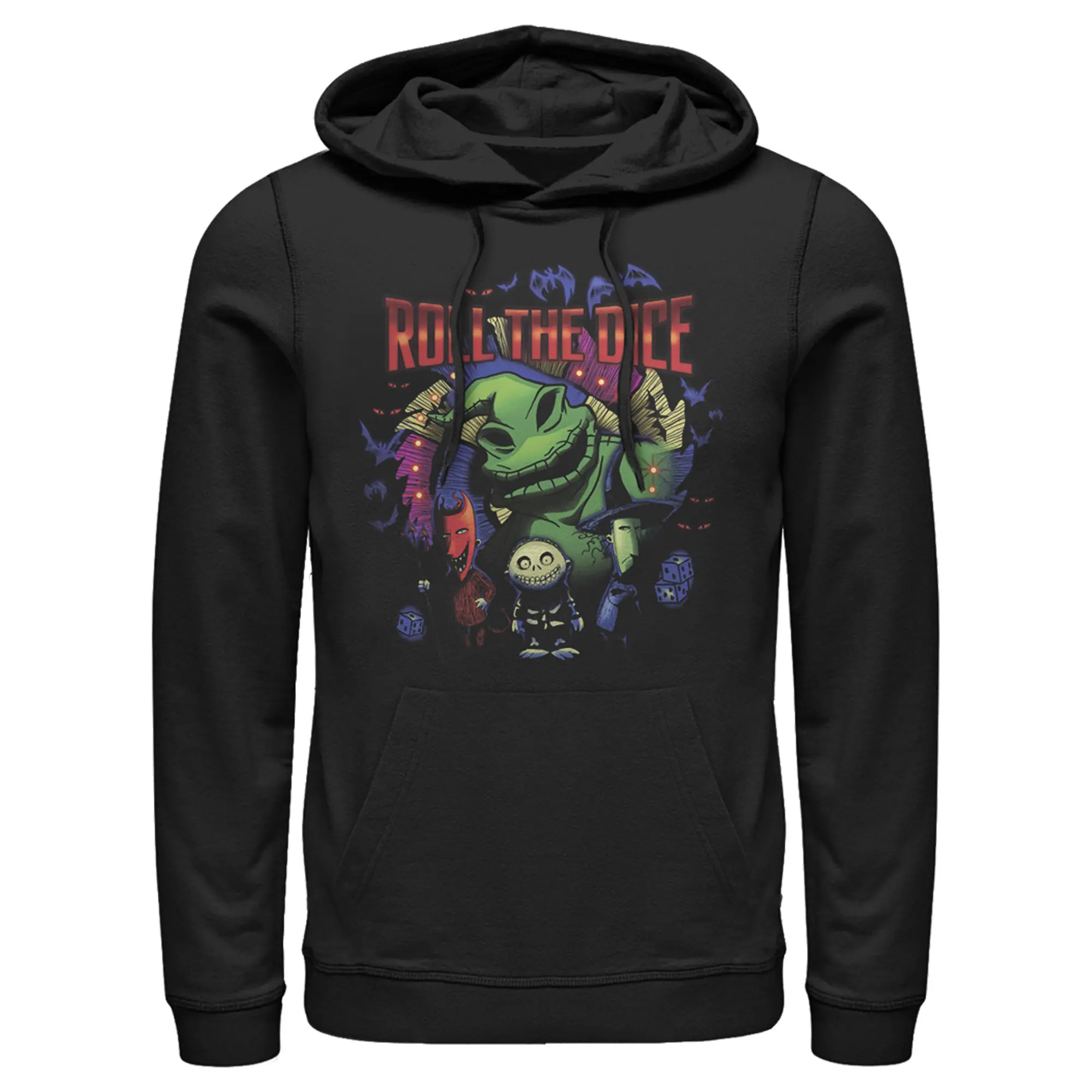 Men's The Nightmare Before Christmas Halloween Oogie Roll The Dice Pull Over Hoodie