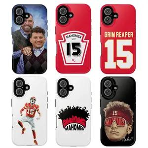 Gravitiq, P Mahomes 15 MVP Phone Case, For iPhone 12 To 17 Pro Max, Red Game Day Sports Fan Style Tough Phone Case, MagSafe Shockproof Durable Anti Scratch Protective Cover, Gift For Fans