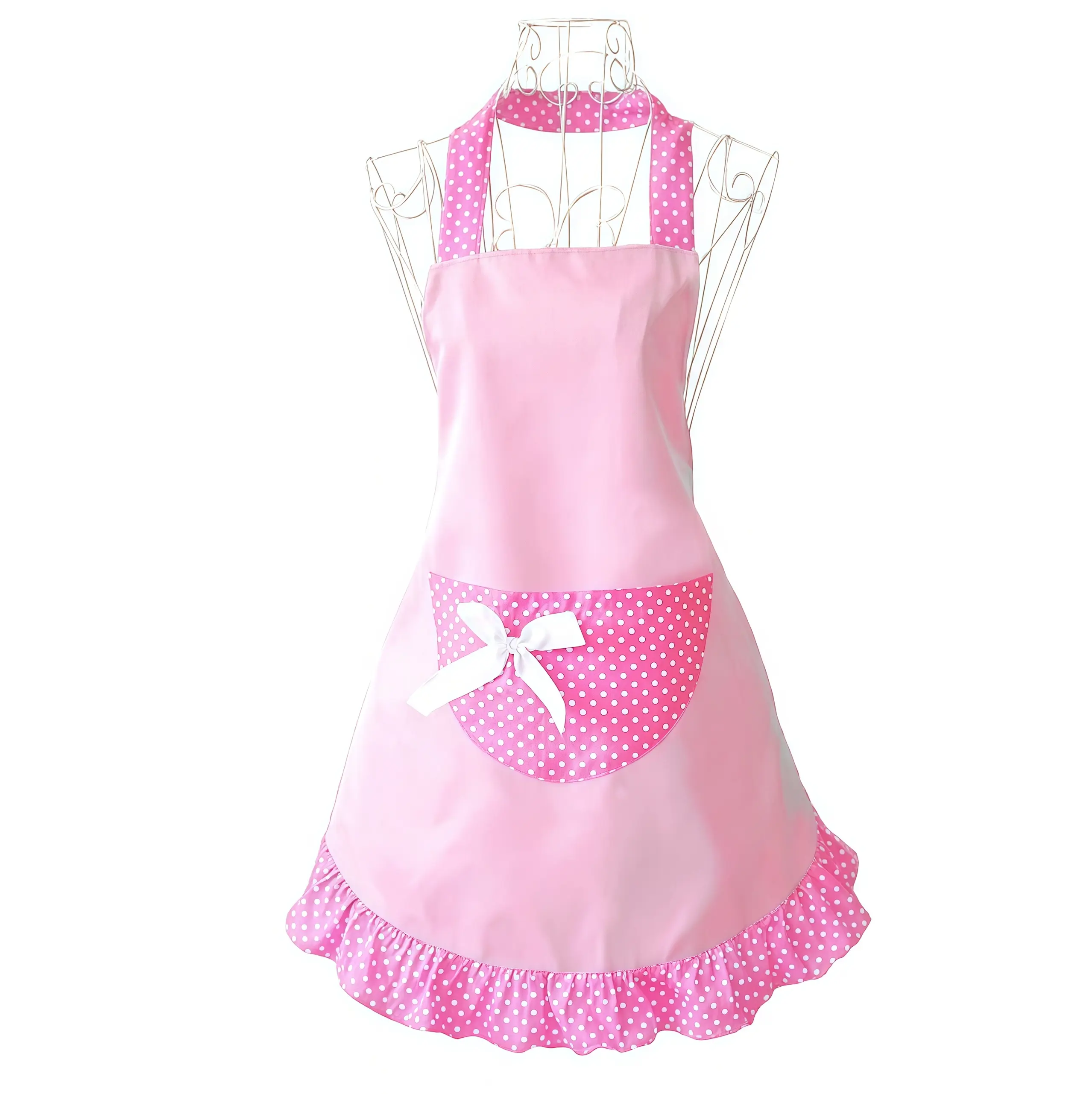 Lovely Home Work Adjustable Apron Cake Kitchen Cooking Women Girls Aprons With Pocket for Gift Cotton Household Fashion Apron