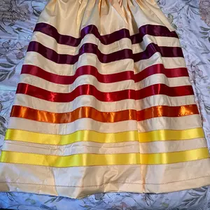 Ribbon skirt A-Line Cotton Casual White