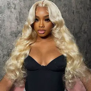Hot Star 613 Blonde Body Wave 13x6 HD Transparent Lace Front Wig Human Hair Pre Plucked with Baby Hair 200% Density Brazilian Hair Wigs for Women