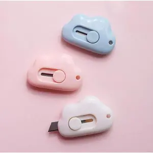 3PCS Mini Cloud Portable Box Cutter Cute Paper Cutter Cutting Paper Blade Office School Supplies Stationery Gift