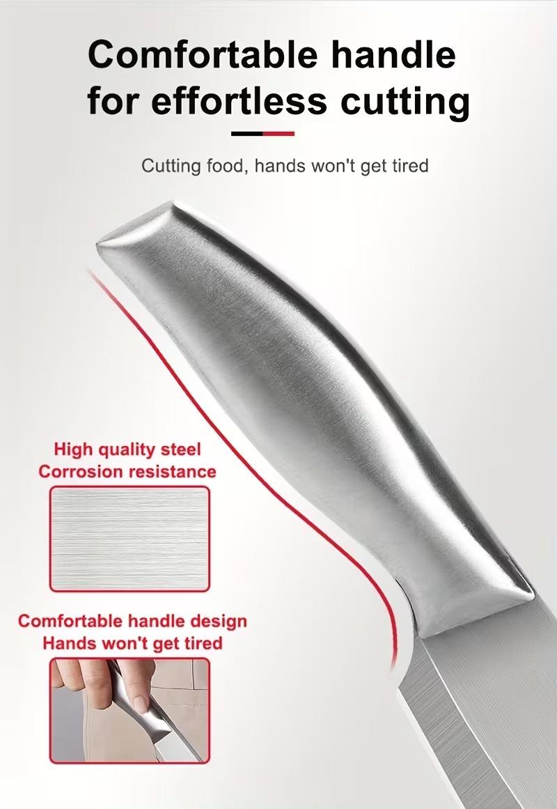 Stainless Steel Manual Slicer Meat Cutter Cutter Slicing Knife Easy To Clean Stainless Steel Manual Meat Cutter Suitable For Frozen Beef, Vegetables And Bones, Ideal Kitchen Gadget