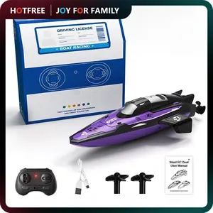 Hotfree Pocket-Size Mini RC Boat for Kids, 2.4GHz Portable Remote Control Speedboat Toy with Dual Propellers, Safe & Waterproof, USB Rechargeable Summer Water Toy, Birthday & Christmas Gift for Boys Girls Ages 6+