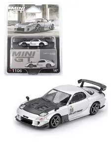 MINI GT MAZDA RX-7 RE-AMEMIYA METALLIC SILVER 1:64 SCALE DIECAST MODEL MGT01106-4C