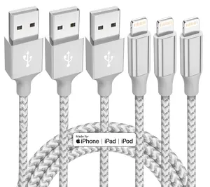 iPhone Charger 3 Pack 10 ft MFi Certified Lightning Nylon Braided Cable Fast Charging Cord Compatible with iPhone 13 12 11 Pro Max XR XS X 8 7 6 Plus SE iPad and More