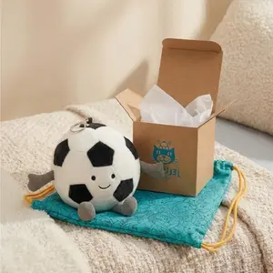 Jellycat Amuseable Sports Football Bag Charm Plush Keychain
