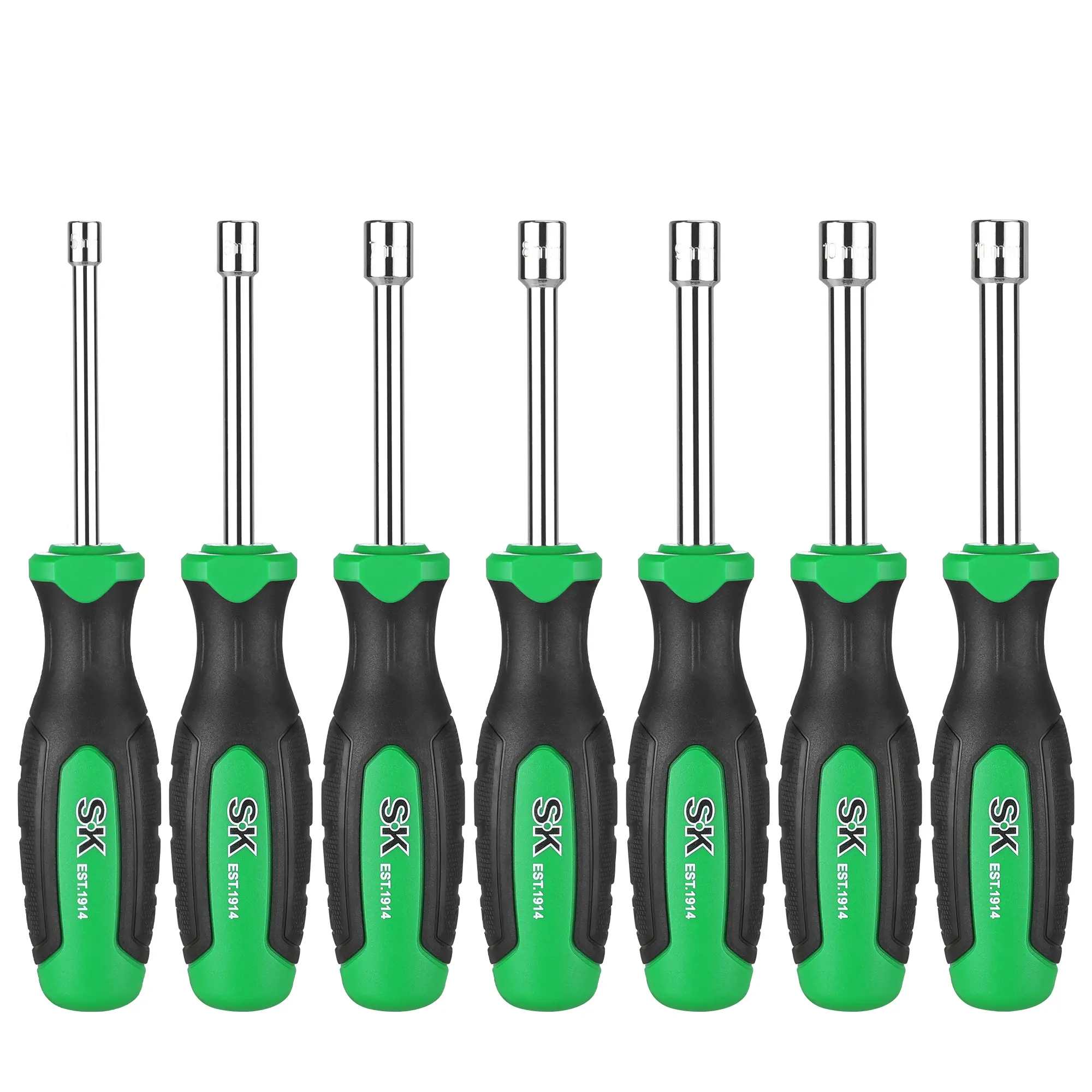 #fathersdaygift SK 7-Piece Nut Driver Set, Premium CR-V Construction, SureGrip Handle