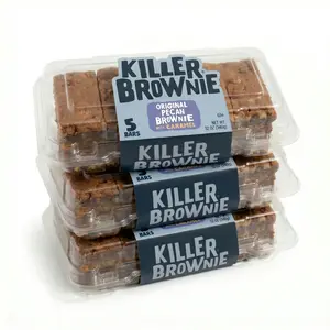 Killer Brownie Caramel Pecan Brownie Bars 15 Count, 3 Pack (5 Bars Each) Gourmet Dessert