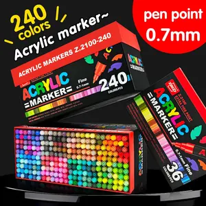 1 Piece 120 Color Fabric Textile Pen DIY Clothes Graffiti Smooth Non-Fading Canvas Shoes Waterproof No Fading Hand-Drawn Acrylic Markers Back-To-School Supplies
