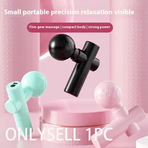 Portable Digital Fascia Gun, USB Rechargeable, Muscle Massage Gun for Back and Neck, High-Intensity Vibration Massager, Holiday Gift for Kids