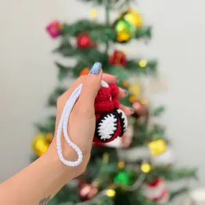 Crochet Car Hanger Ornament Handcrafted with Love Premium Cotton Yarn Cute Design for Year-Round Use in Car Interior