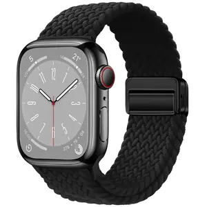 Magnetic Braided for Apple Watch Bands 41mm 40mm 45mm 44mm Ultra/2 49mm 38mm 42mm Women and Men,Stretchy Elastic Nylon Sport Loop Strap for Apple Watch Bands series 9 8 7 6 5 4 3 2 se se 2nd 40 44 41 45 mm,iWatch Bands Accessories Wearable