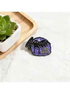 Mothman "Stay Weird" Enamel Pin - Cryptid & Weirdcore Gothic Brooch, Elegant Brooch, Enamel Lapel Pins