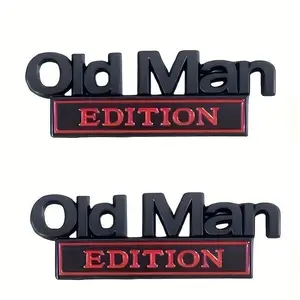 Premium 3D Old Man Edition Car Stickers Badge Gift ABS Material Easy Application For Cars Trucks SUVs Ideal Gift for Drivers Fathers Day Retirement Christmas Trusted Touchscreen Reliable Monitoring