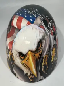 Baseball Cap Style Motorcycle Helmet Melting Skulls