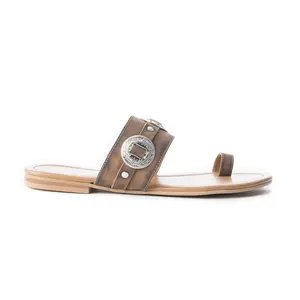 Women's Classic Leather Sagebrush Concho Sandals, Brown Women's Footwear Shoe