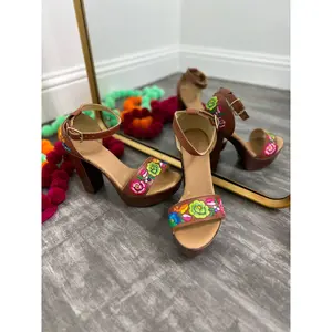 Hortencia Heels Dark Tan