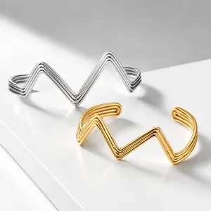 Zigzag Arm Cuff For Women, Geometric Upper Arm Bracelet, Minimalist Adjustable Armlet, Ideal Gift For Daily And Party Occasions