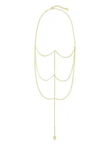 Triple Layer Triangle Drop Chain Necklace