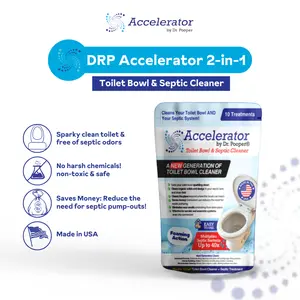 Dr. Pooper Accelerator by 2-in-1 Toilet Bowl & Septic Cleaner - Effective Cleaning Solution for Healthier Toilets, Safer Home & Prevents Septic Issues