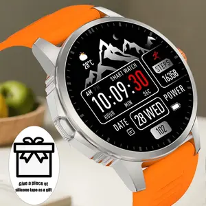 Business Men Smartwatch 2 LED Flashlights 1.5 Inch Large Screen BT Call Health Tracker Sport Modes Notification Reminder Voice Assistant Motion Trajectory Custom Photo Android And IOS Systems Multi Functional Suitable Outdoor And Daily Wear