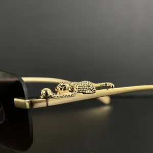 Sporty Frameless Ombre Sunglasses: Rimless Design with UV Protection and Anti-Glare Lenses