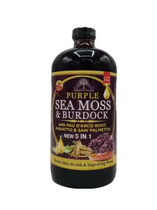 Purple Sea Moss & Burdock with Pau D'Arco Root Annatto & Saw Palmetto Tonic