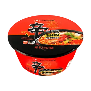 Nongshim Shin Ramyun Bowl - Classic Korean Instant Noodles, Spicy Beef Flavor, 86g