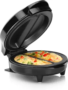 Omelet maker Non-Stick & Frittata Maker, Pizza Pocket maker - Makes 2 Individual Portions at once Quick & Easy creative omelets ready in minutes Black