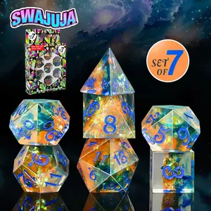 7-Piece Dnd Dice Set Compatible with Dungeons & Dragons, Includes Gift Box, Tabletop Game Dice for Role-Playing Enthusiasts