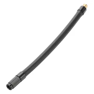 Universal Tire Inflator Extension Tube Air Pump Extend Hose Adapter Tire Valve 7.87inch M8x0.8 10mm OD Durable Rubber Black Connector