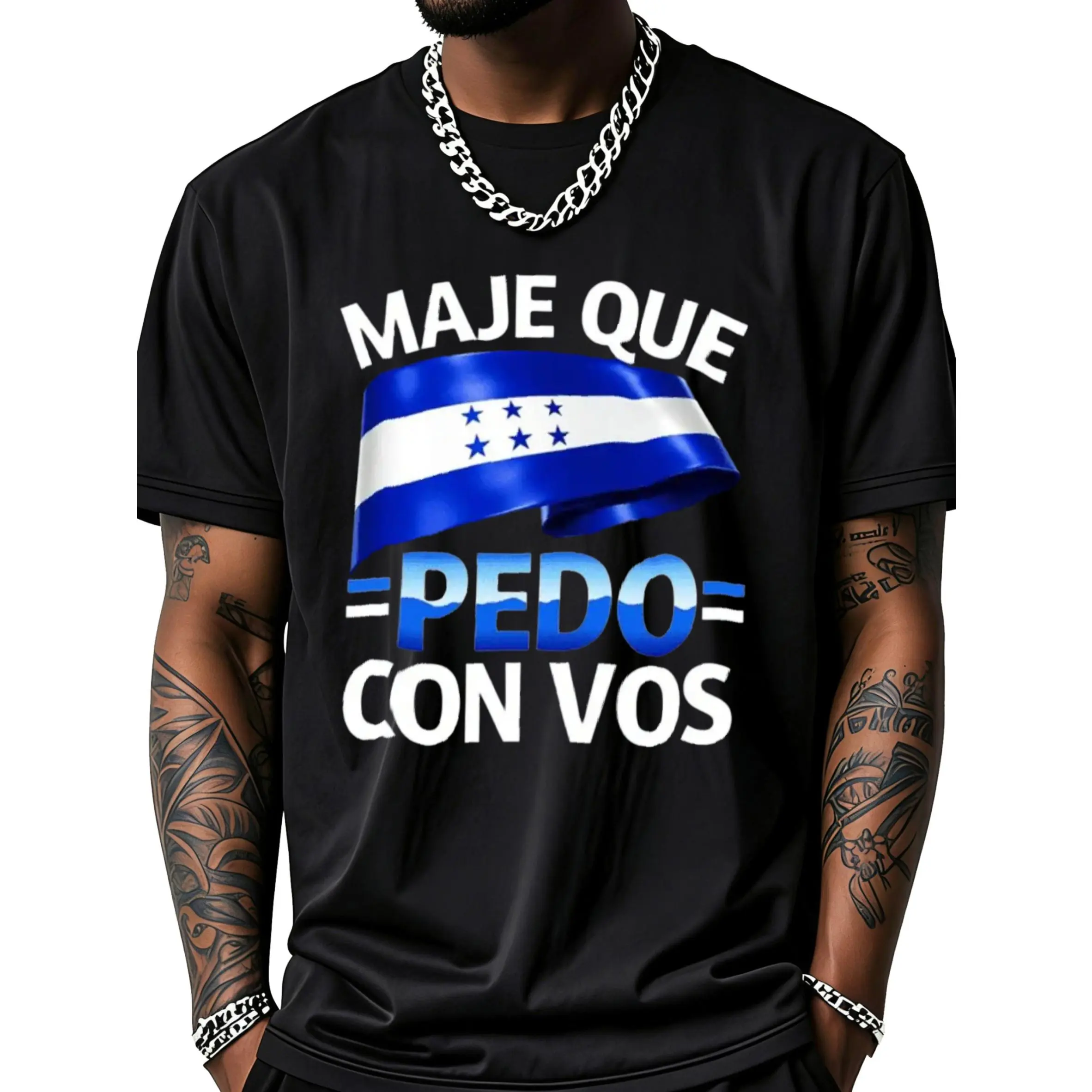 Maje Que Pedo Con Vos Flag T-Shirt Unisex Clothing Streetwear