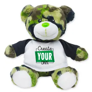 9" Create Your Own Green Camo Teddy Bear