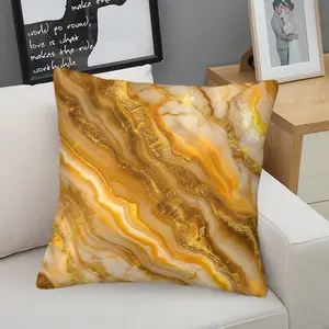 Luxury High-End Marble Pattern Lumbar Support Throw Pillow, Modern Home Decor for Sofa Bay Window Cafe, All Season Use, With Pillow Insert, Ideal Housewarming Christmas Birthday Gift