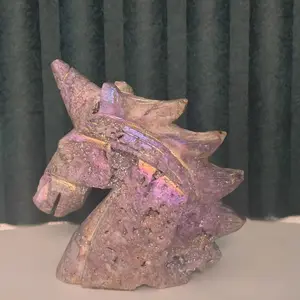 Hani(3688)gc.1 pc crystal unicorn carving