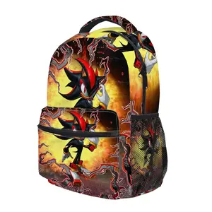 shadow Y2K Fashion School Backpack for Teen Girls, Cute Cartoon Aesthetic Student Bookbag with Padded Shoulder Straps, Large Capacity Casual Daypack and Travel Bag for Kids L-247