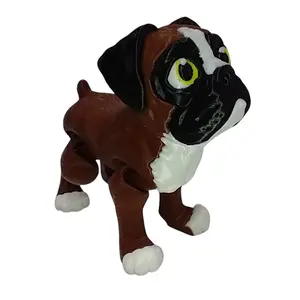 Boxer Dog 3D Printed Articulating Figurine Decor Ornaments Decoration Artistic Articulated