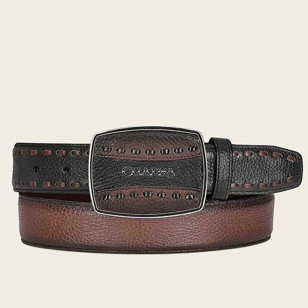 Men's Cuadra Deerskin Belt Brown Men's Cuadra Deerskin Belt Brown